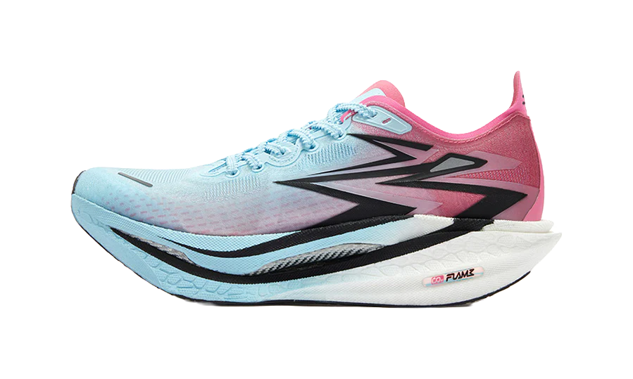 361 Degrees Flying Flame 4 'Reverse' - Running Shoes Unisex Blue/Pink - Image 2