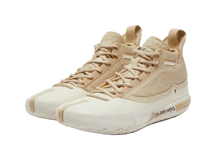 361° Nikola Jokić Joker 1 'Champagne' - Basketball Shoes Men's Almond White - Image 3