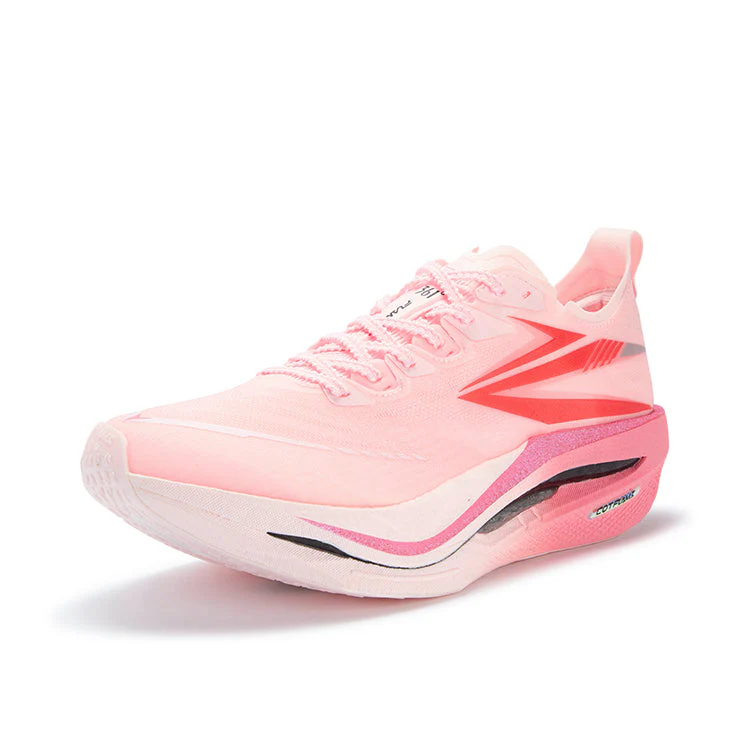 361° Flame 5 Cushioning Abrasion Resistant Breathable Low top Carbon Plate Running Shoes Unisex Neon Light Coral - Image 2