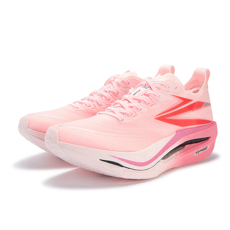 361° Flame 5 Cushioning Abrasion Resistant Breathable Low top Carbon Plate Running Shoes Unisex Neon Light Coral - Image 3