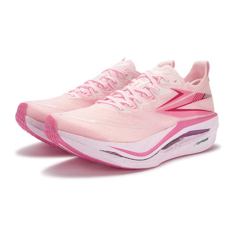 361° Flame 5 Cushioning Abrasion Resistant Breathable Low top Running Shoes Unisex Pure White Pink - Image 3