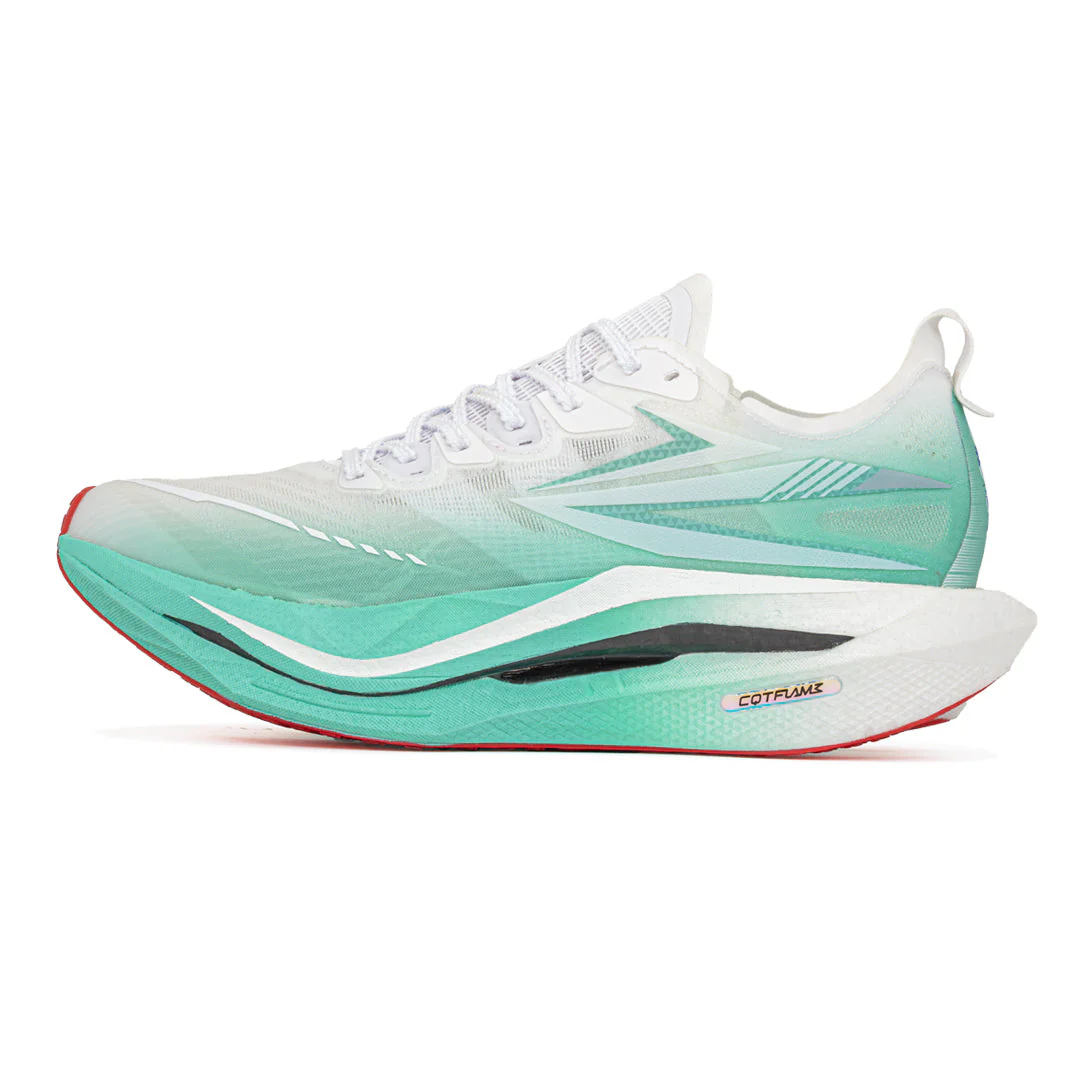 361° Flying Flame 5 "Qingdao" - Marathon Running Shoes Unisex White Green