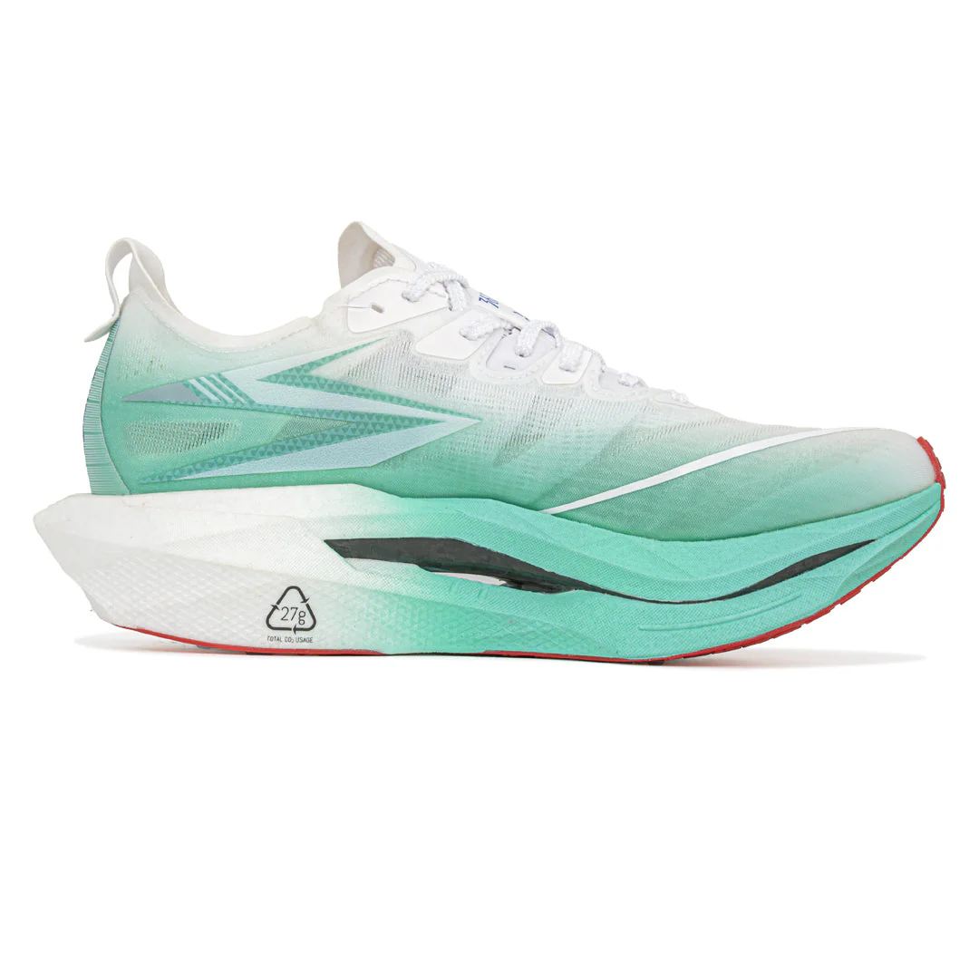 361° Flying Flame 5 "Qingdao" - Marathon Running Shoes Unisex White Green - Image 2