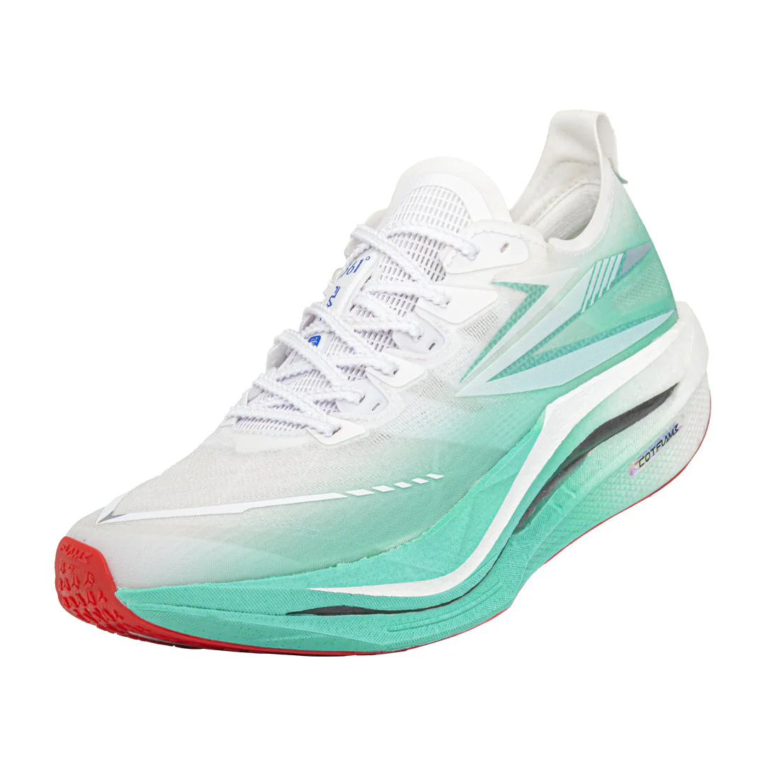 361° Flying Flame 5 "Qingdao" - Marathon Running Shoes Unisex White Green - Image 3