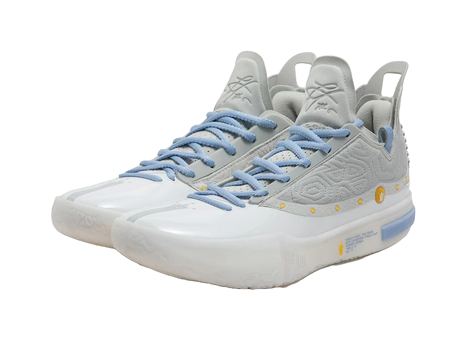 361° Nikola Jokić Joker 1 GT 'Denver' - Basketball Shoes Men's White Grey - Image 3