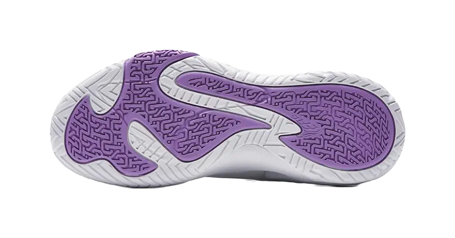 Anta Airspace 4 Men's Basketball Shoes - Slip & Abrasion Resistant, White/Purple - Image 5