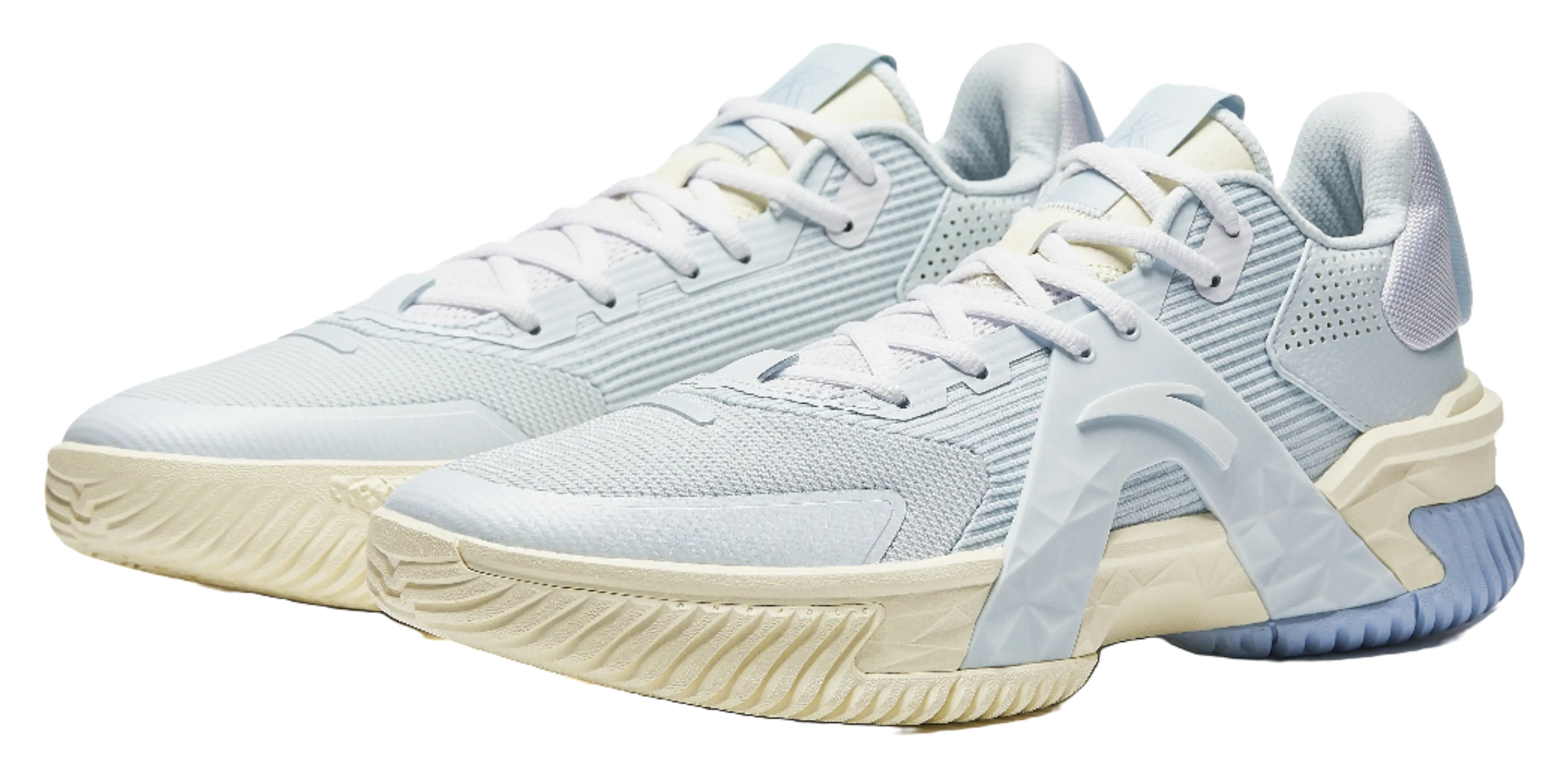 ANTA Airspace 5 Men's Low Top Basketball Shoes Light Mist Gray/Anta White - Image 3