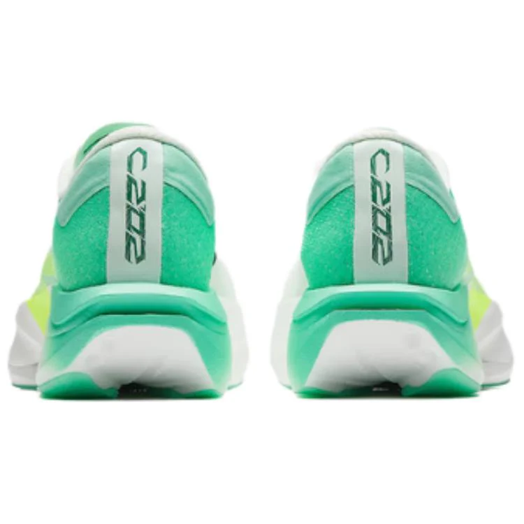 Anta C202 7.0 Low top Carbon Plate Racing Running Shoes Mens Papyrus White Thousand Mountain Green Neon Yellow - Image 4