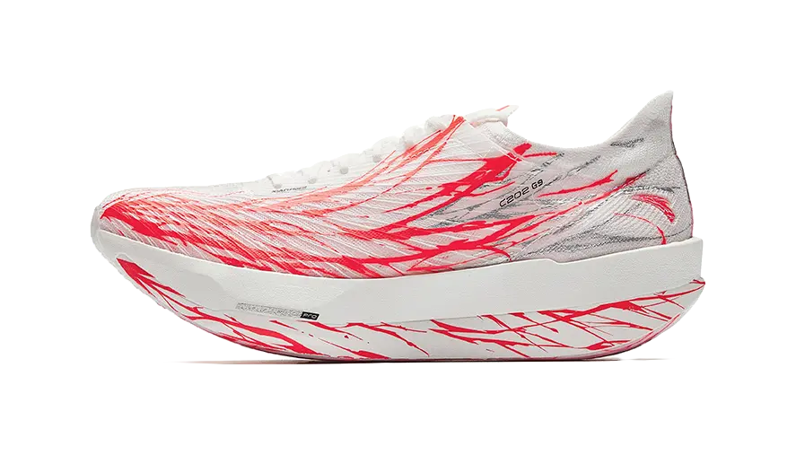 Anta C202 G9 Men's Nitrogen Technology Running Shoes - White/Red - Image 2