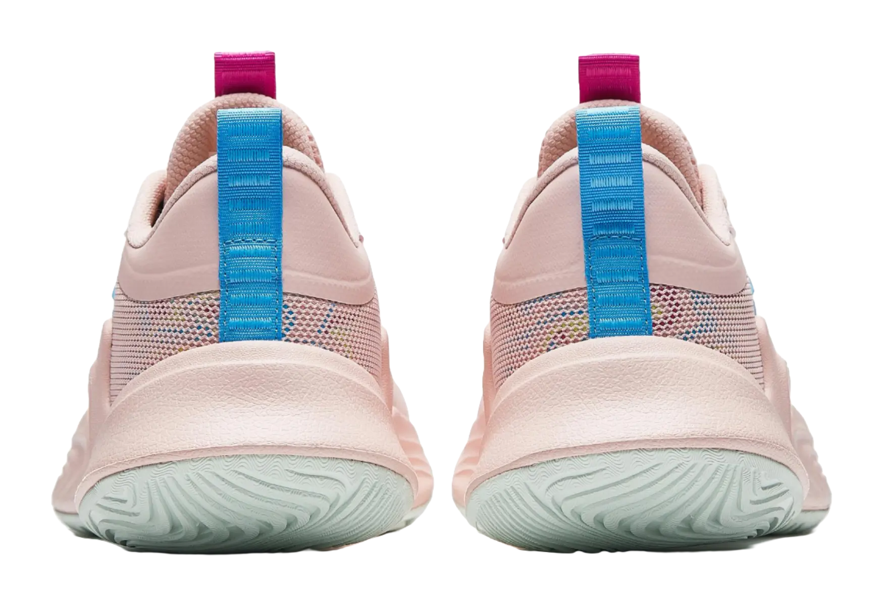 Anta Heat Wave Slip Resistant Abrasion Resistant Low top Basketball Shoes Mens Pink Blue - Image 5