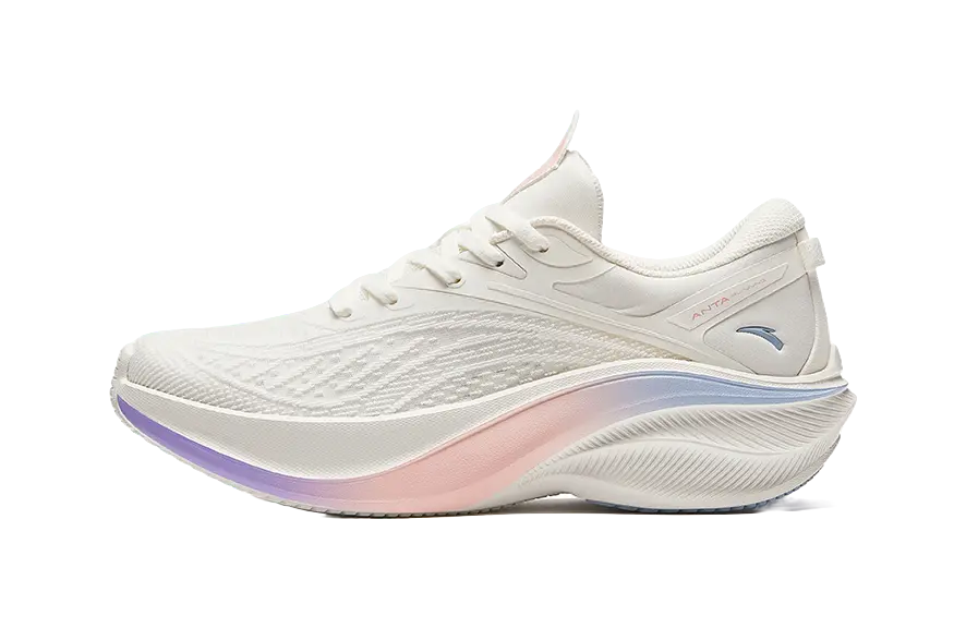 Anta Leaf 5.0 Women's Lightweight Running Shoes - Ivory White - Image 2