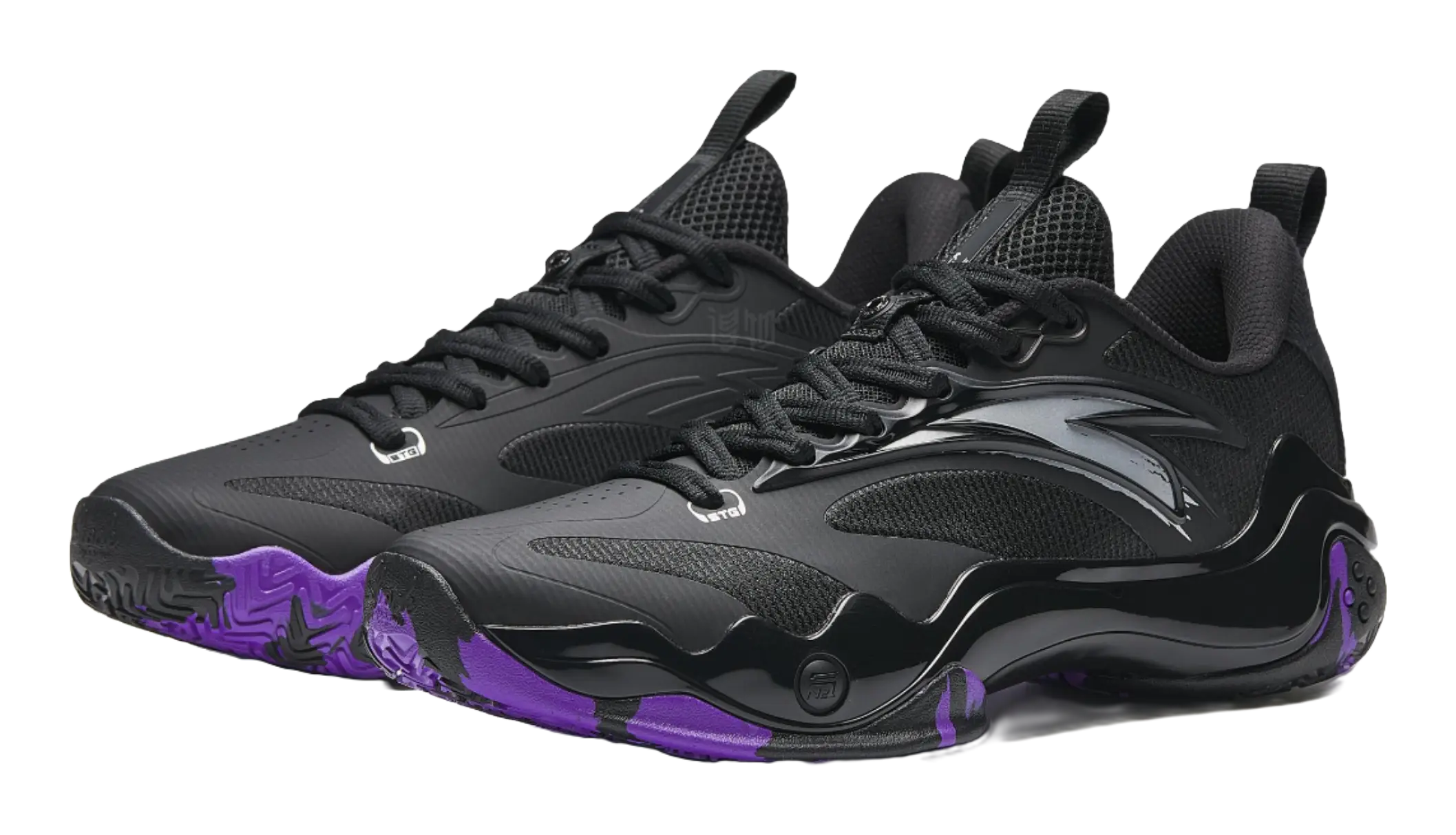 ANTA Shock Wave 4 BM 'Black Silver and Purple' - Image 3
