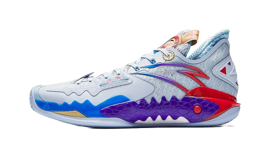 ANTA Shock Wave 5 Men's Basketball Shoes Blue Purple