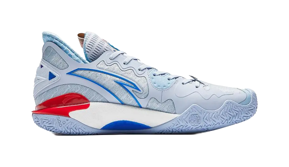 ANTA Shock Wave 5 Men's Basketball Shoes Blue Purple - Image 3
