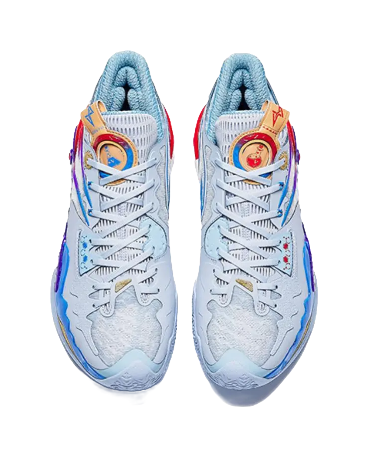 ANTA Shock Wave 5 Men's Basketball Shoes Blue Purple - Image 5