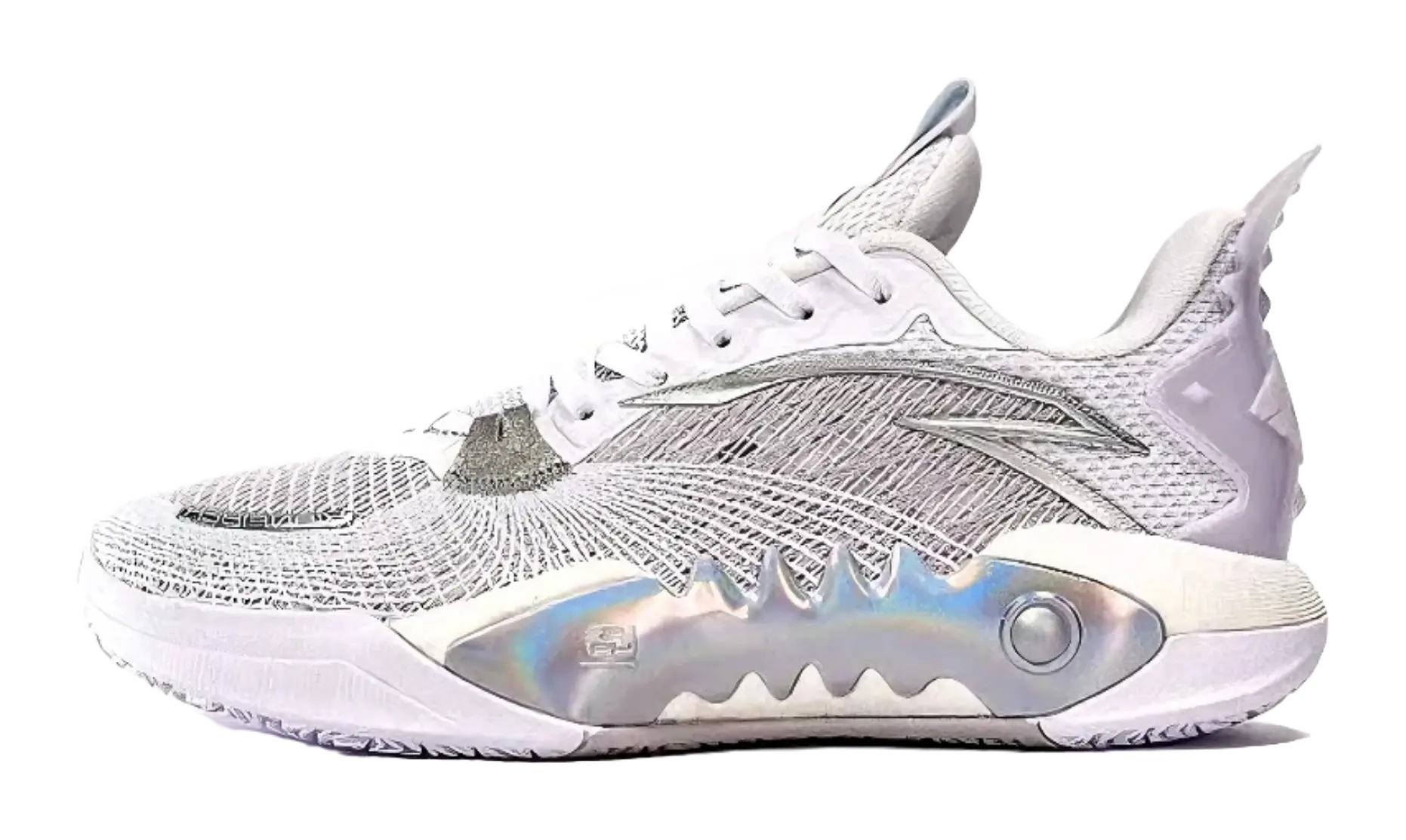 Anta Shock Wave 5 Men's Basketball Shoes - Cushioning, Wear-Resistant White
