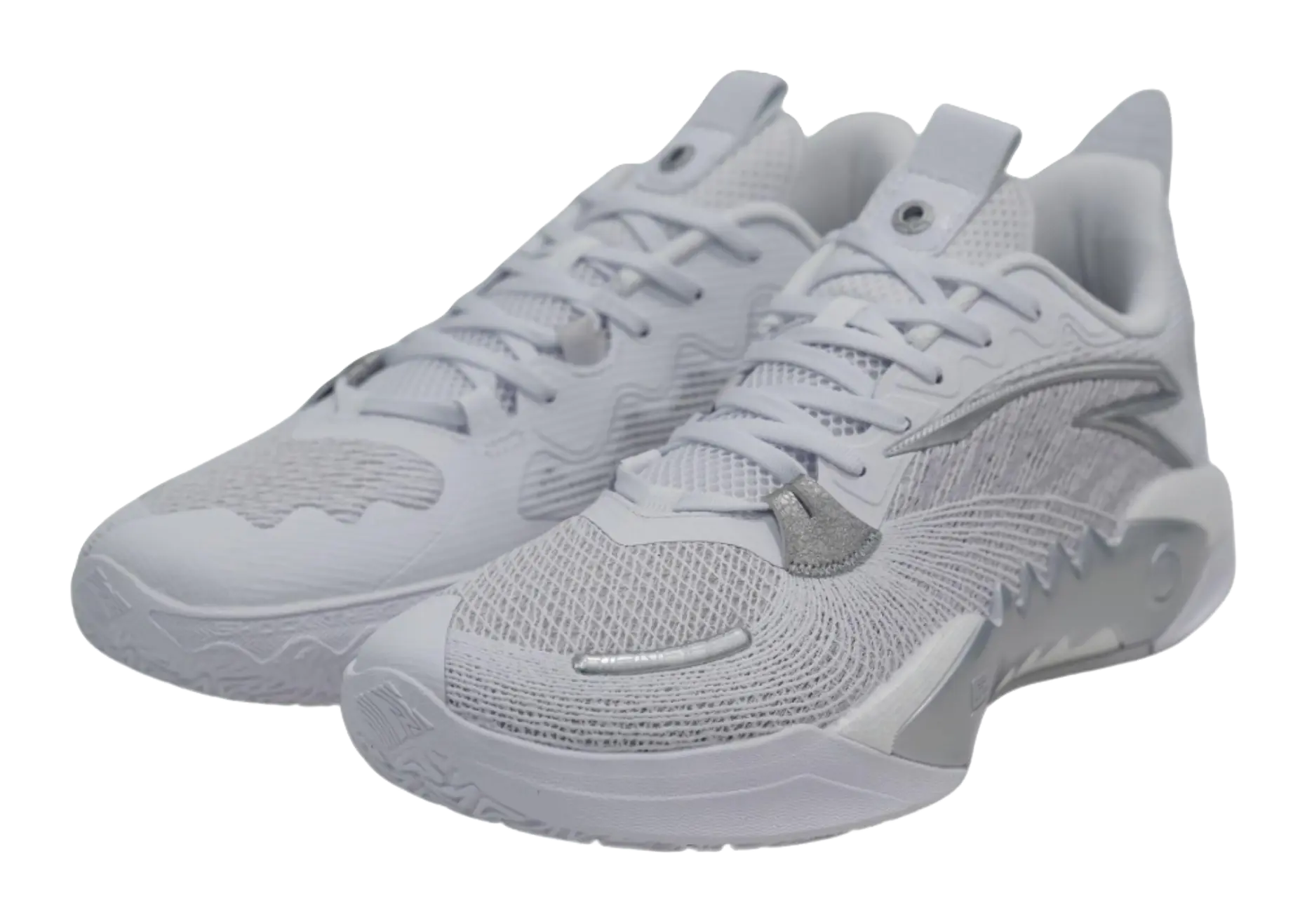 Anta Shock Wave 5 Men's Basketball Shoes - Cushioning, Wear-Resistant White - Image 3