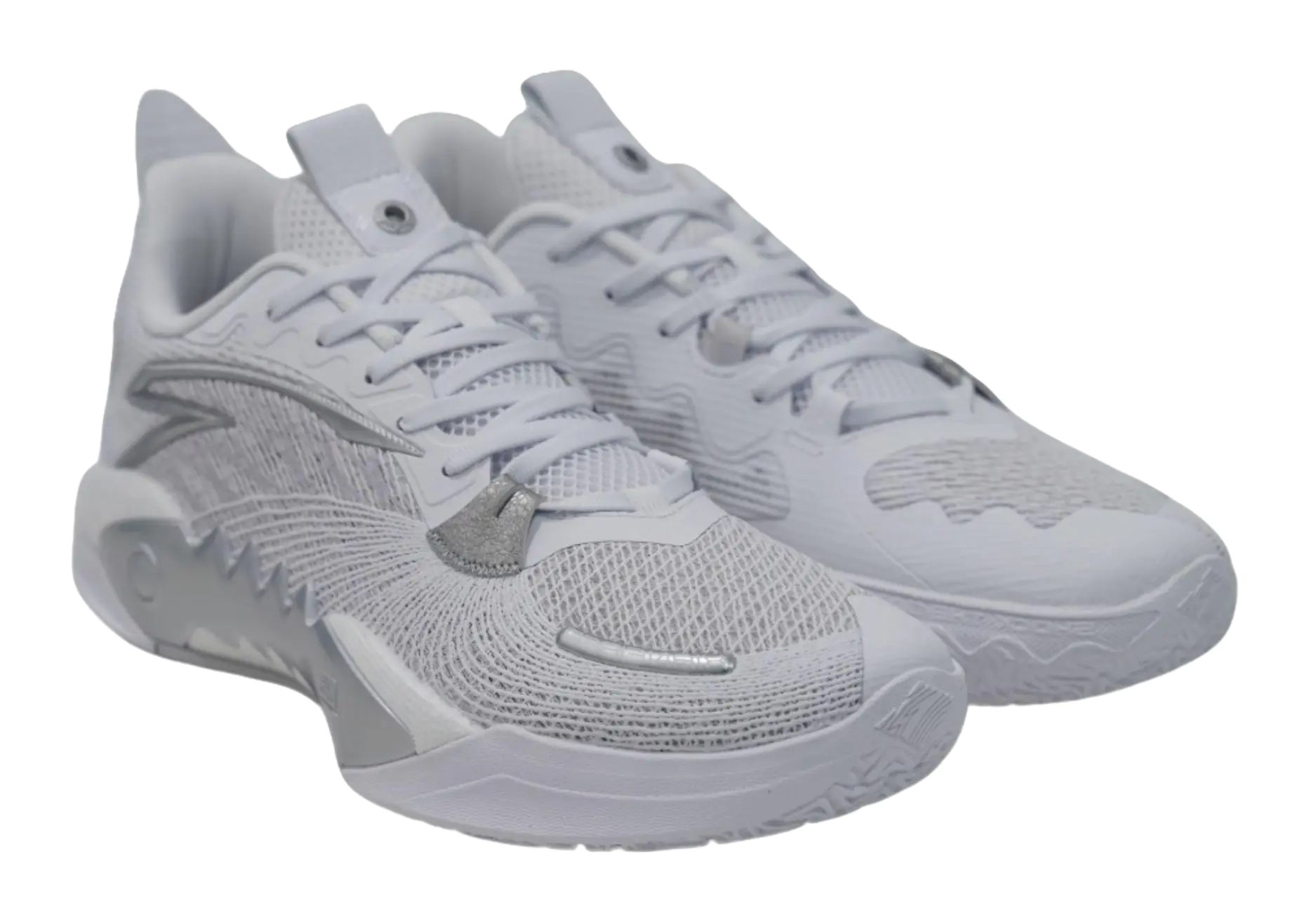 Anta Shock Wave 5 Men's Basketball Shoes - Cushioning, Wear-Resistant White - Image 5
