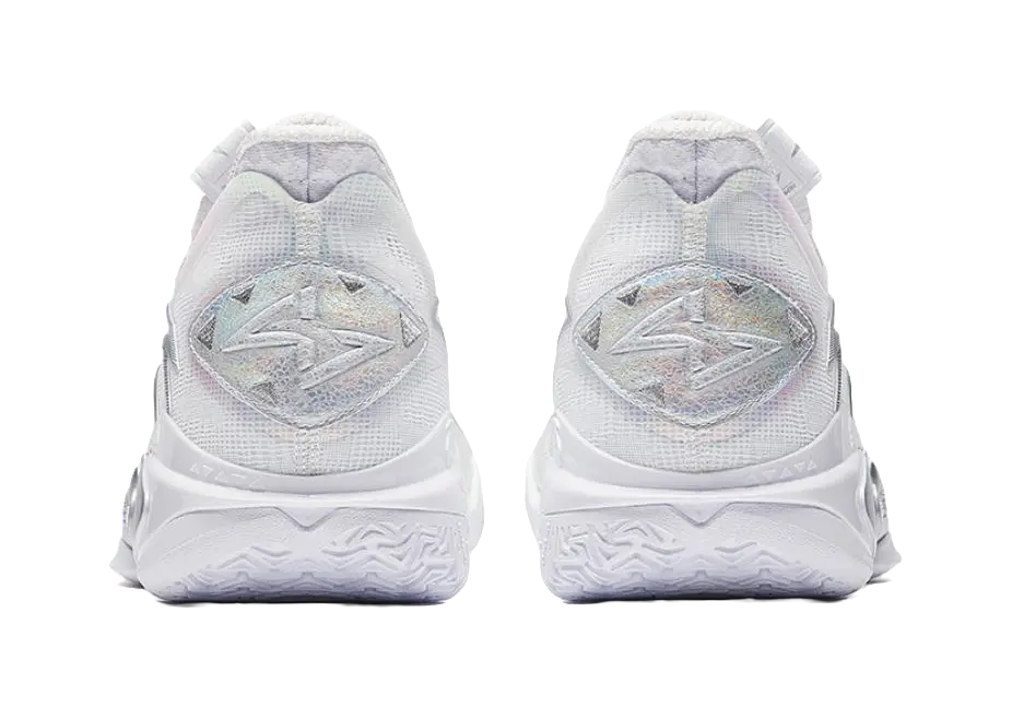 ANTA Shock Wave 5 Men's Basketball Shoes - White/Silver - Image 5