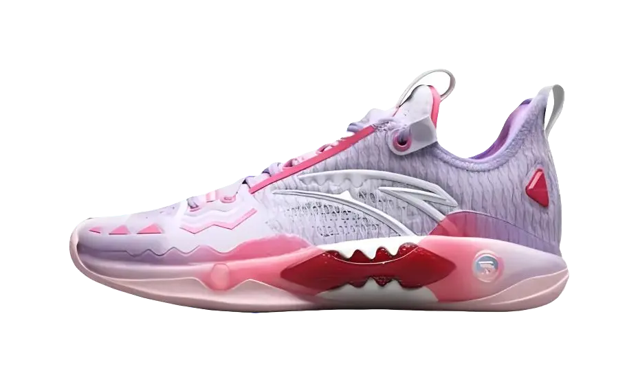 Anta Frenzy 5 Pro Low-Top Basketball Shoes Men's Pink Purple