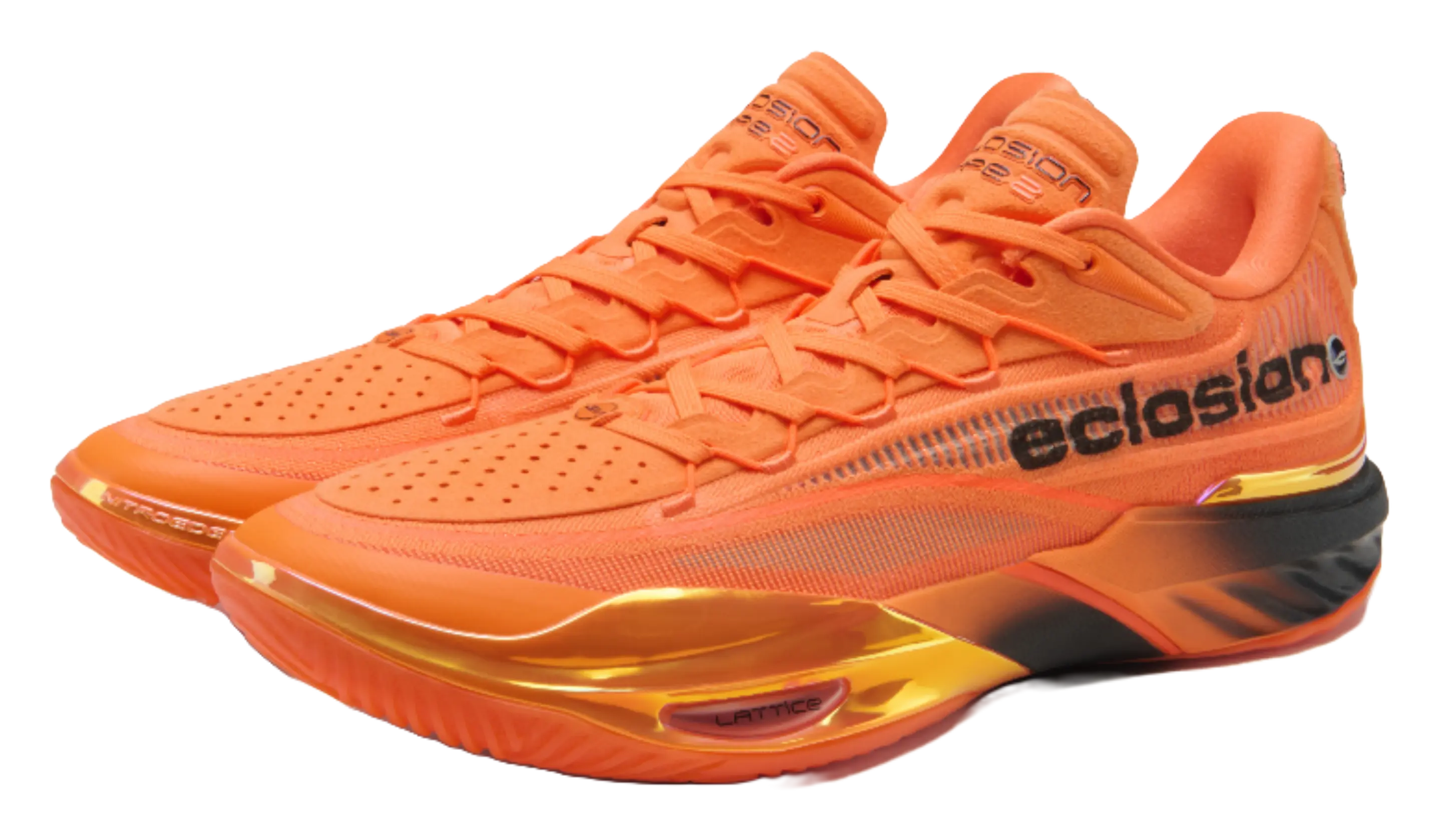 ANTA Sneakerverse Low Top Basketball Shoes Men's Fluorescent Orange - Image 3