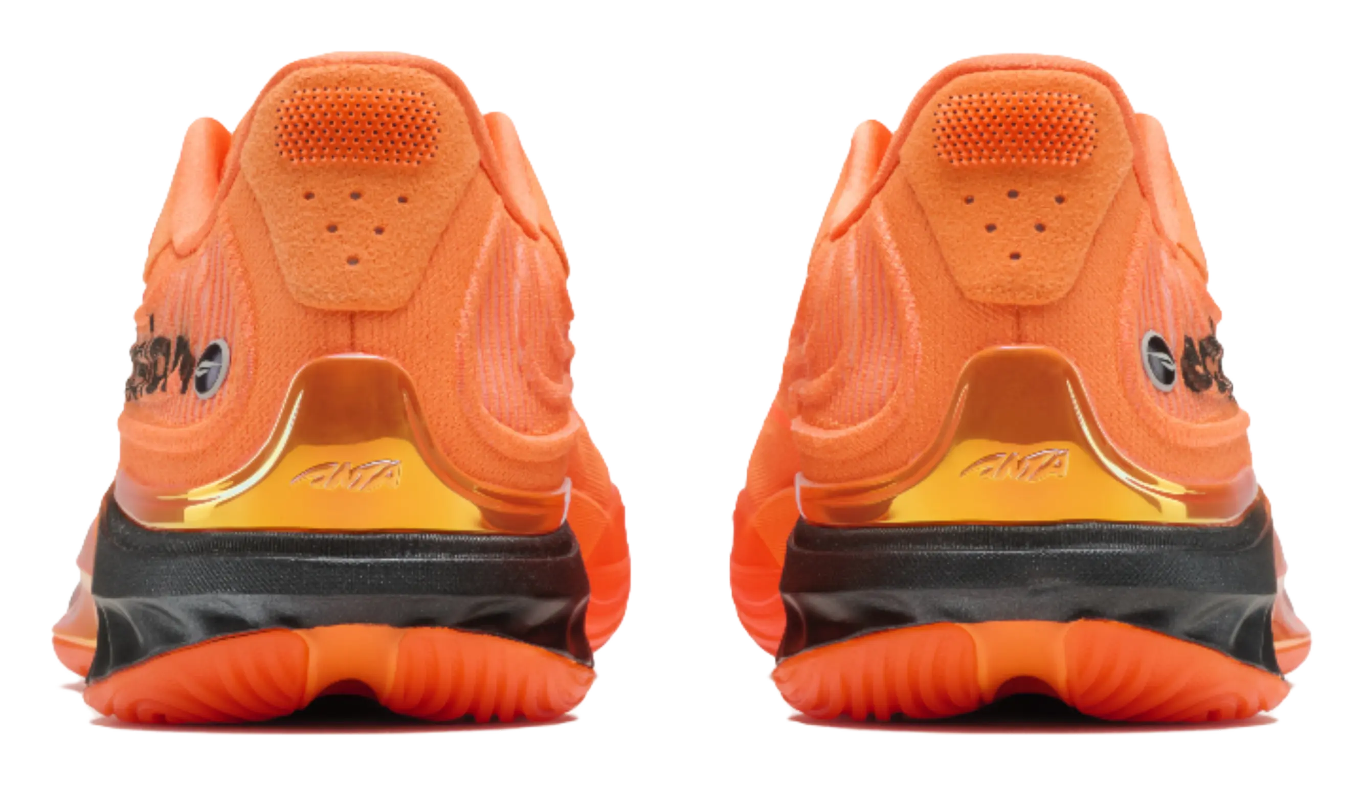ANTA Sneakerverse Low Top Basketball Shoes Men's Fluorescent Orange - Image 5