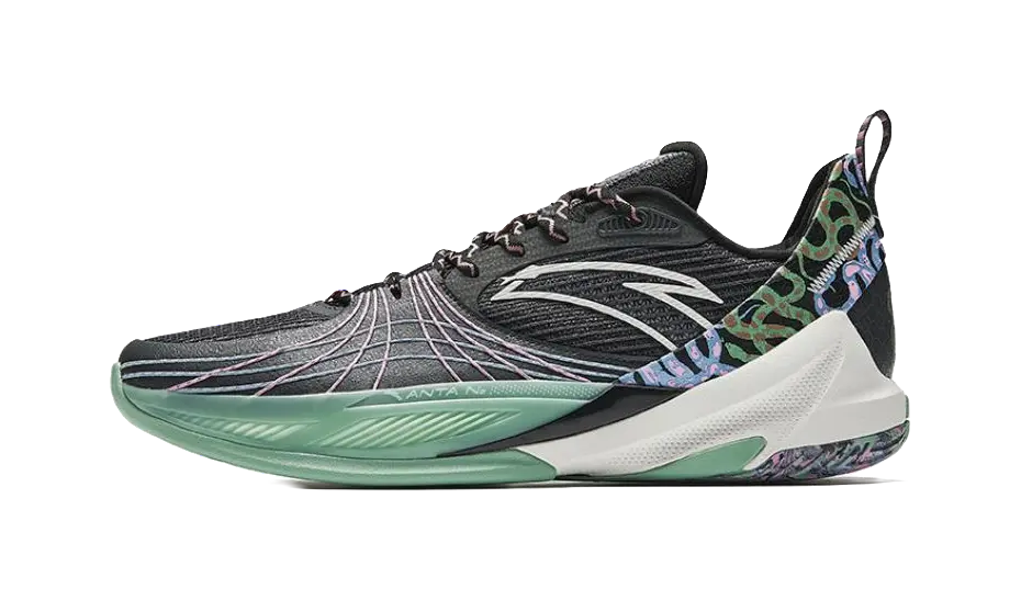 Anta Speed Decision 6 Men's Basketball Shoes - Anti-Slip, Cushioned, Black/Green