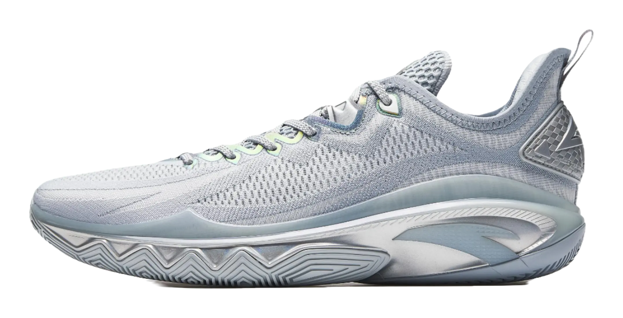 Anta Swagger 2 Men's Low-Top Basketball Shoes - Cushioning, Abrasion Resistant, Gray/Silver