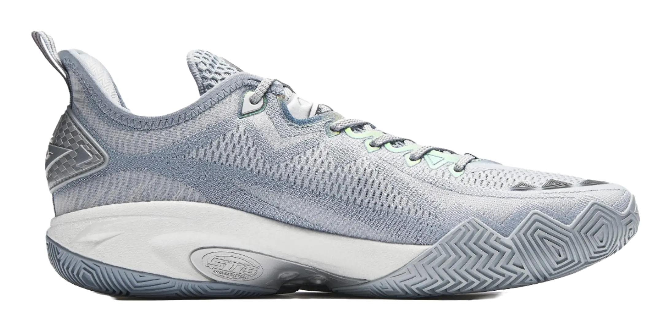 Anta Swagger 2 Men's Low-Top Basketball Shoes - Cushioning, Abrasion Resistant, Gray/Silver - Image 2