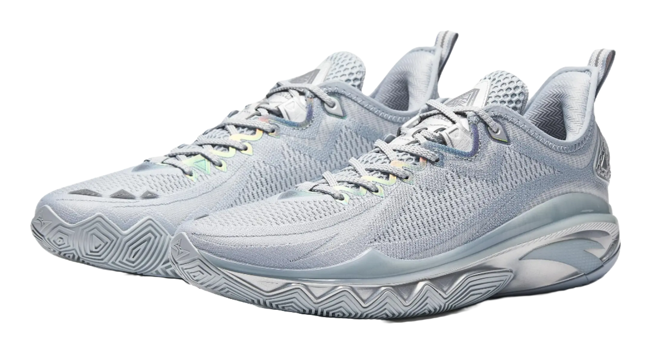 Anta Swagger 2 Men's Low-Top Basketball Shoes - Cushioning, Abrasion Resistant, Gray/Silver - Image 4