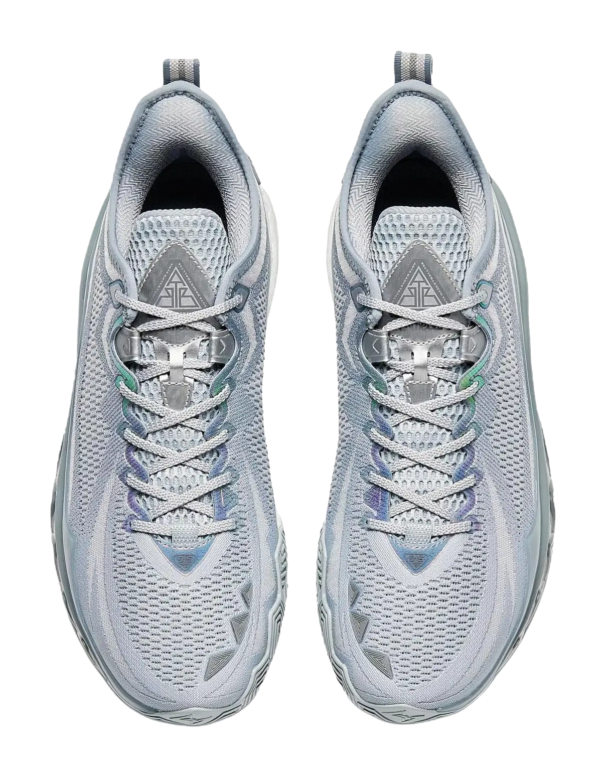 Anta Swagger 2 Men's Low-Top Basketball Shoes - Cushioning, Abrasion Resistant, Gray/Silver - Image 6