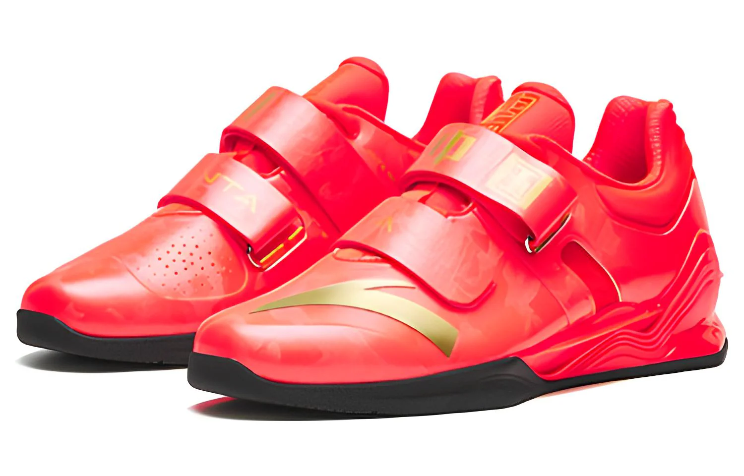 ANTA Tan Ding - Weightlifting Shoes Men's Red Gold Black - Image 3