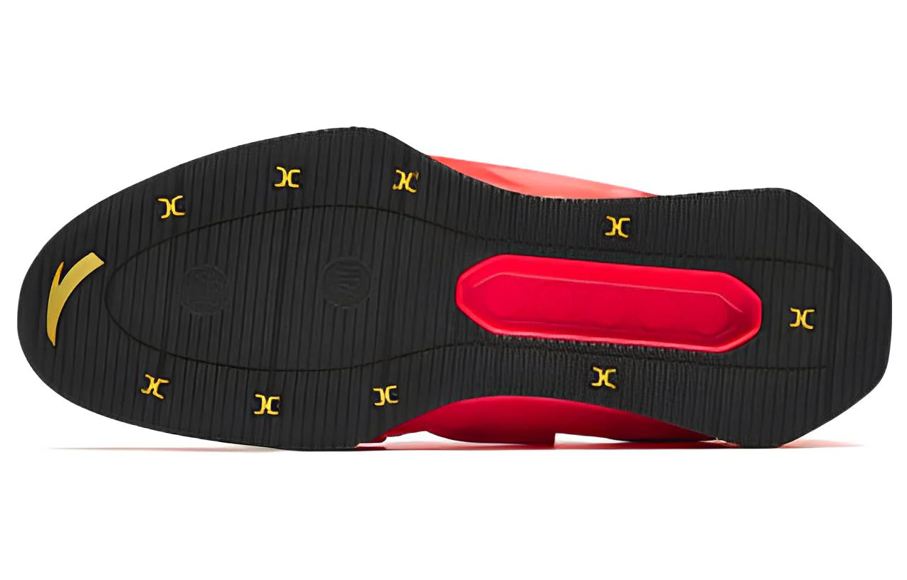 ANTA Tan Ding - Weightlifting Shoes Men's Red Gold Black - Image 6