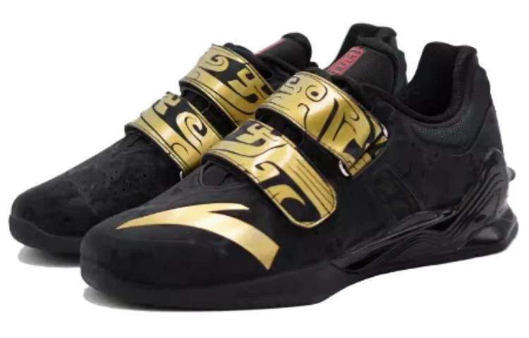 Anta Wen Ding - Weightlifting Shoes Men's Black Gold - Image 3