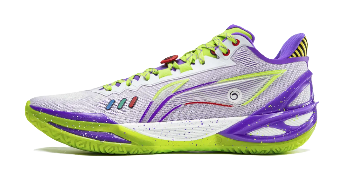 Disney x Li-Ning Men's Basketball Shoes - Cushioned, Slip & Abrasion Resistant, Rebound Performance, White