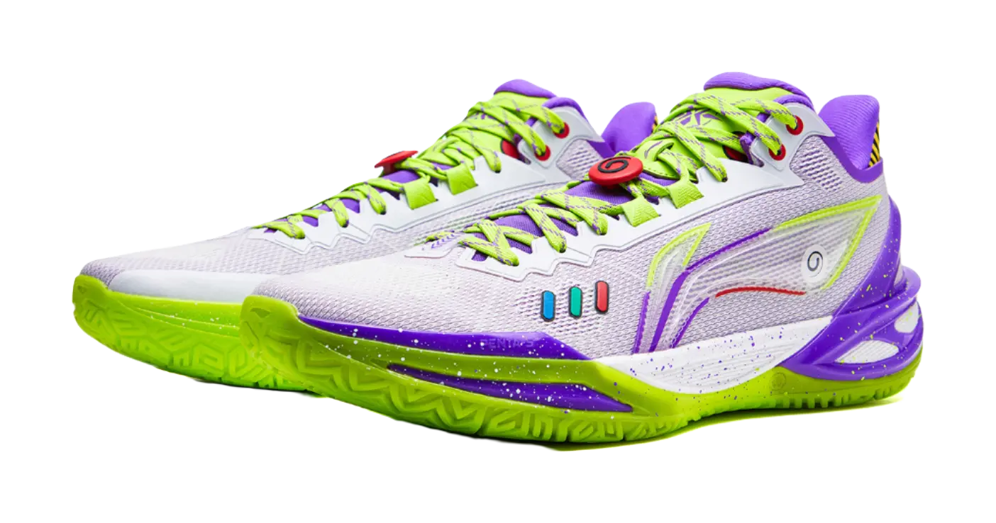 Disney x Li-Ning Men's Basketball Shoes - Cushioned, Slip & Abrasion Resistant, Rebound Performance, White - Image 3