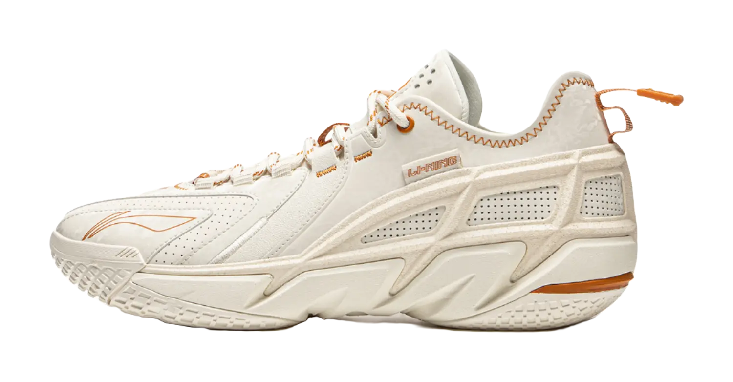Li-Ning BADFIVE 4.5 Men's Basketball Shoes - BOOM Cushioning, Slip & Abrasion Resistant, Beige
