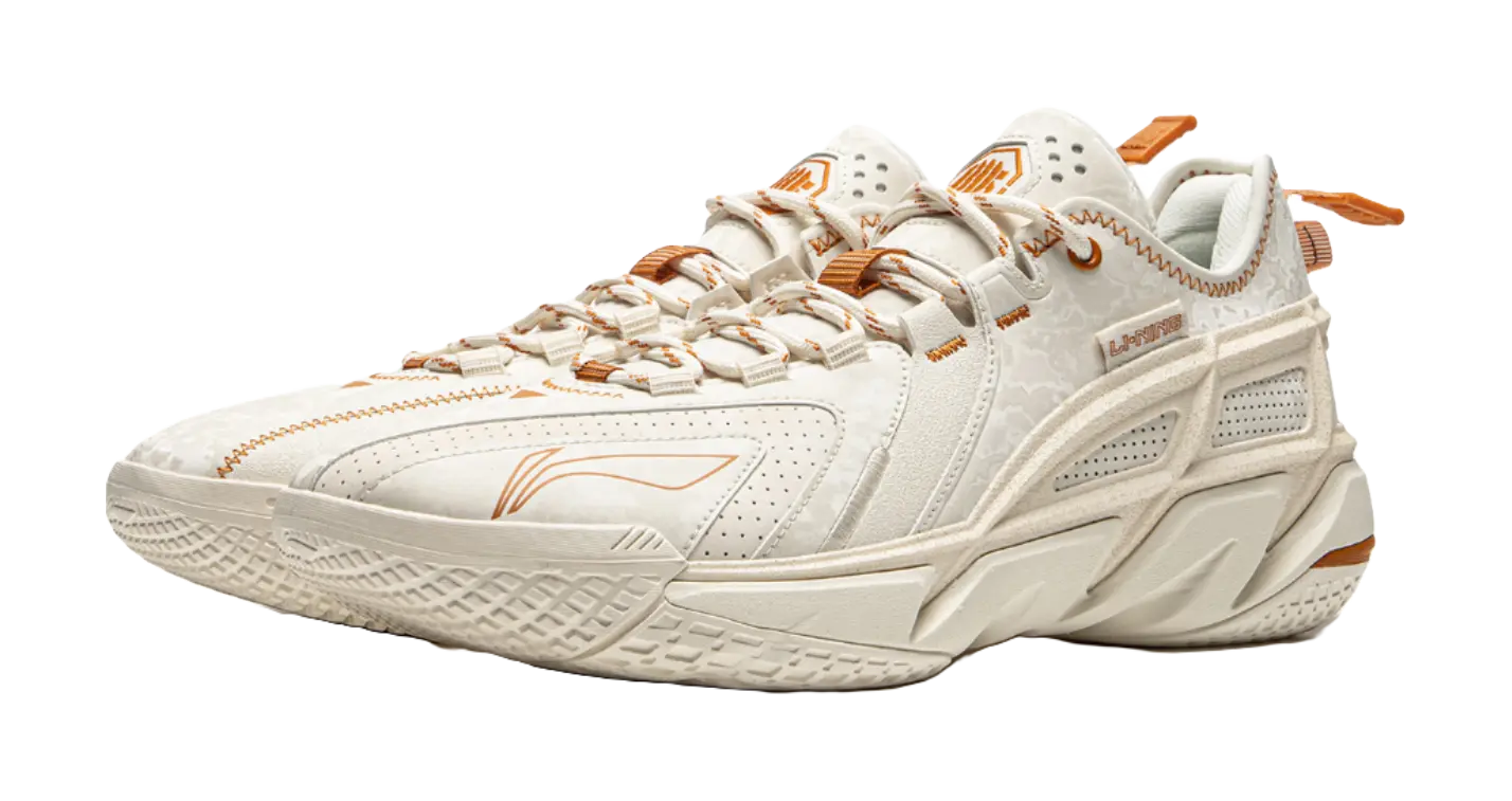 Li-Ning BADFIVE 4.5 Men's Basketball Shoes - BOOM Cushioning, Slip & Abrasion Resistant, Beige - Image 3
