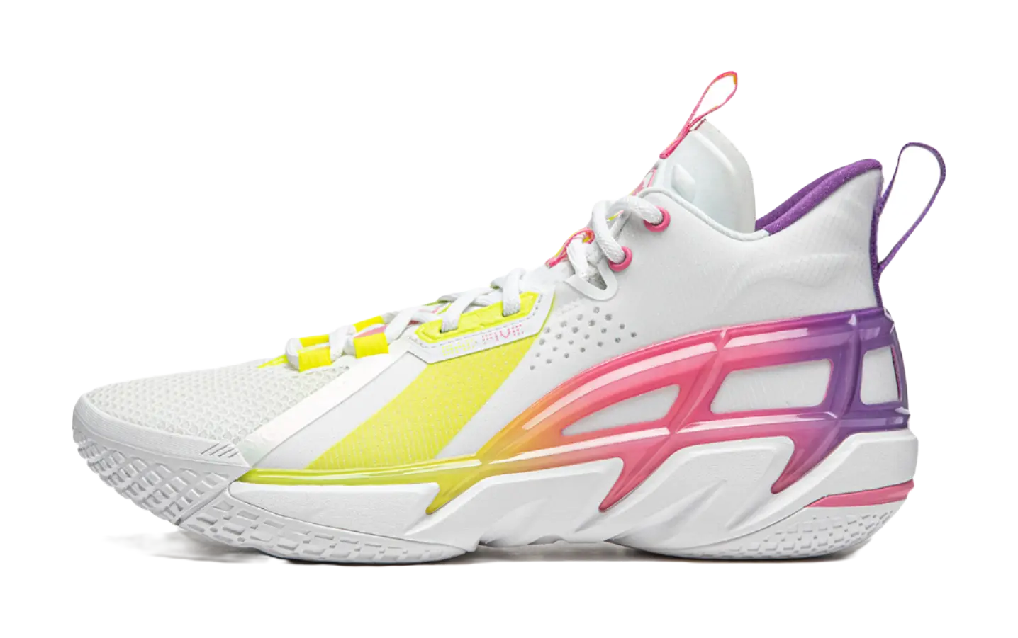 Li-Ning BadFive 4 Basketball Shoes Mens White Yellow Pink Purple