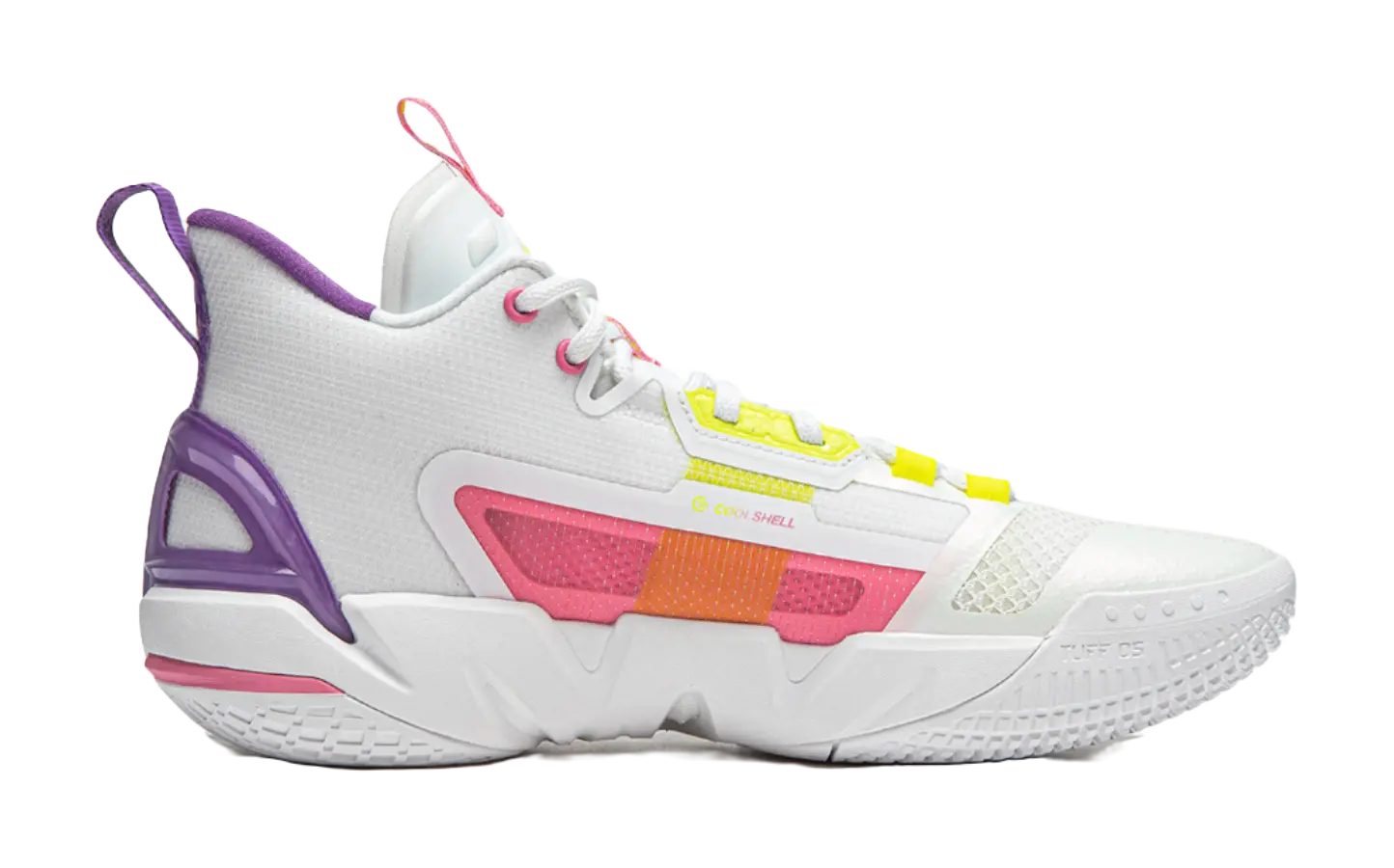 Li-Ning BadFive 4 Basketball Shoes Mens White Yellow Pink Purple - Image 2