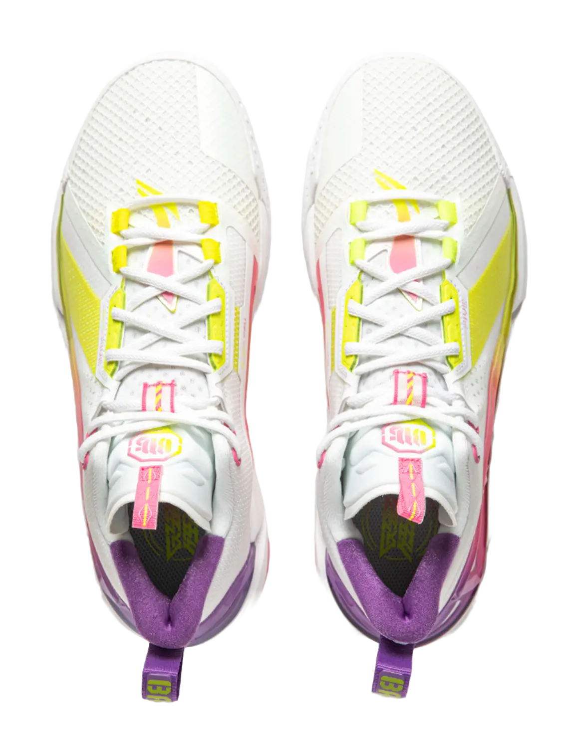 Li-Ning BadFive 4 Basketball Shoes Mens White Yellow Pink Purple - Image 4