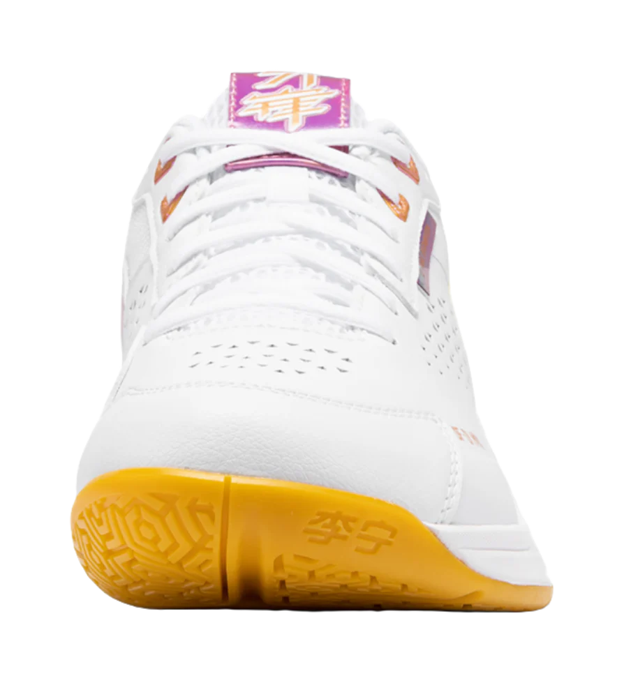 Li-Ning Blade DF-01 Max - Badminton Shoes Unisex White/Silver/Gold - Image 5