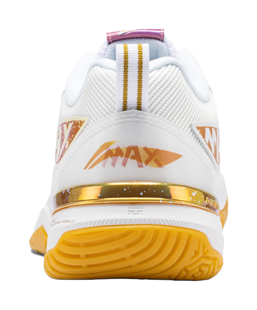 Li-Ning Blade DF-01 Max - Badminton Shoes Unisex White/Silver/Gold - Image 6