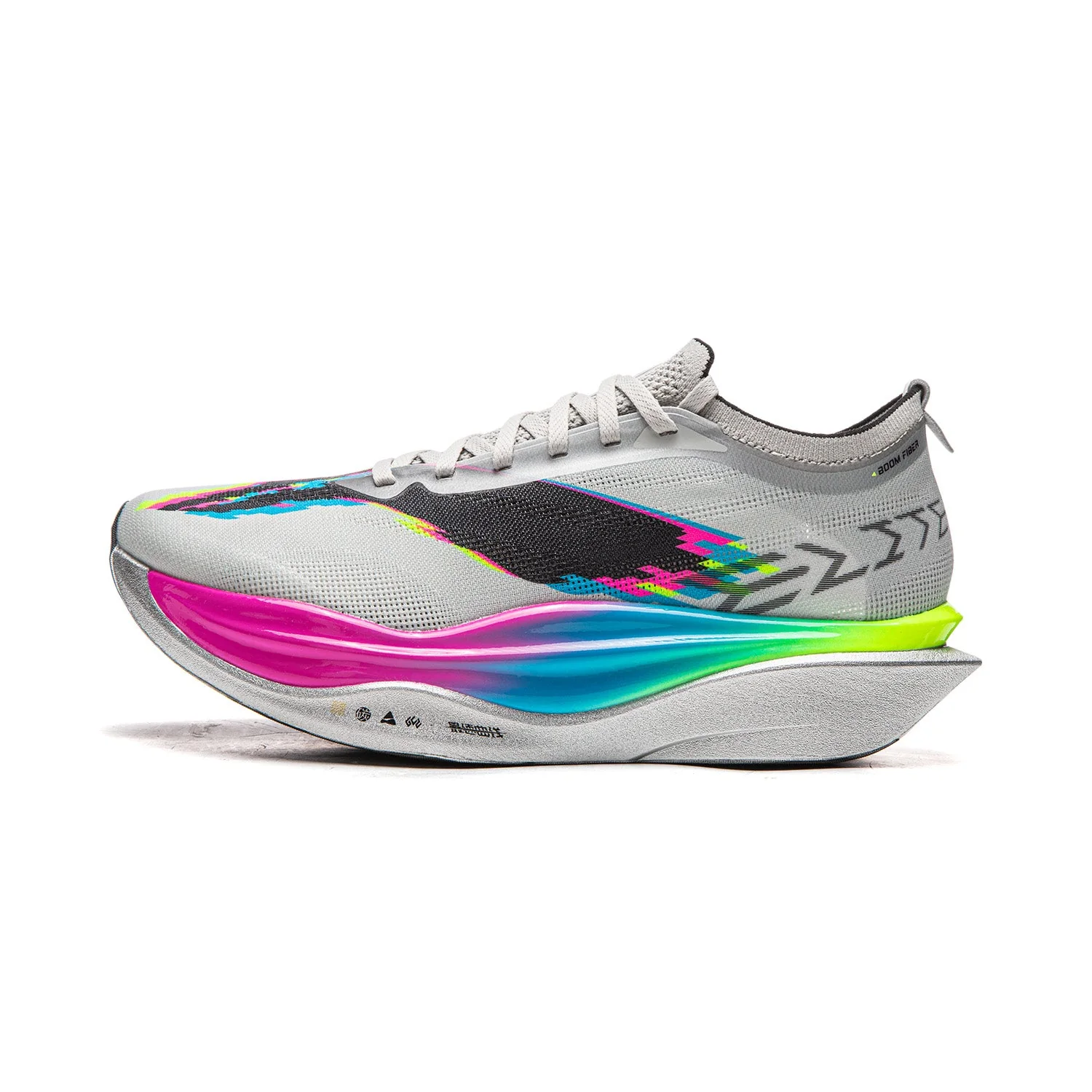 Li Ning Feidian 6 ELITE Cushioning Slip Resistant Abrasion Resistant Rebound Low top Carbon Plate Running Shoes Unisex