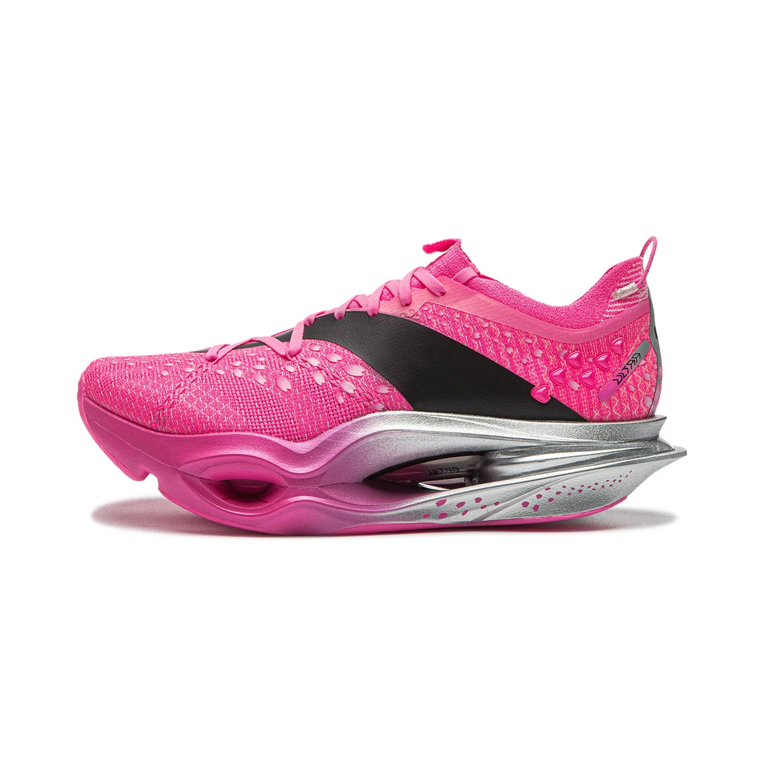 Li Ning Feidian 6 ULTRA Cushioning Slip Resistant Abrasion Resistant Low top Carbon Plate Running Shoes Unisex Pink