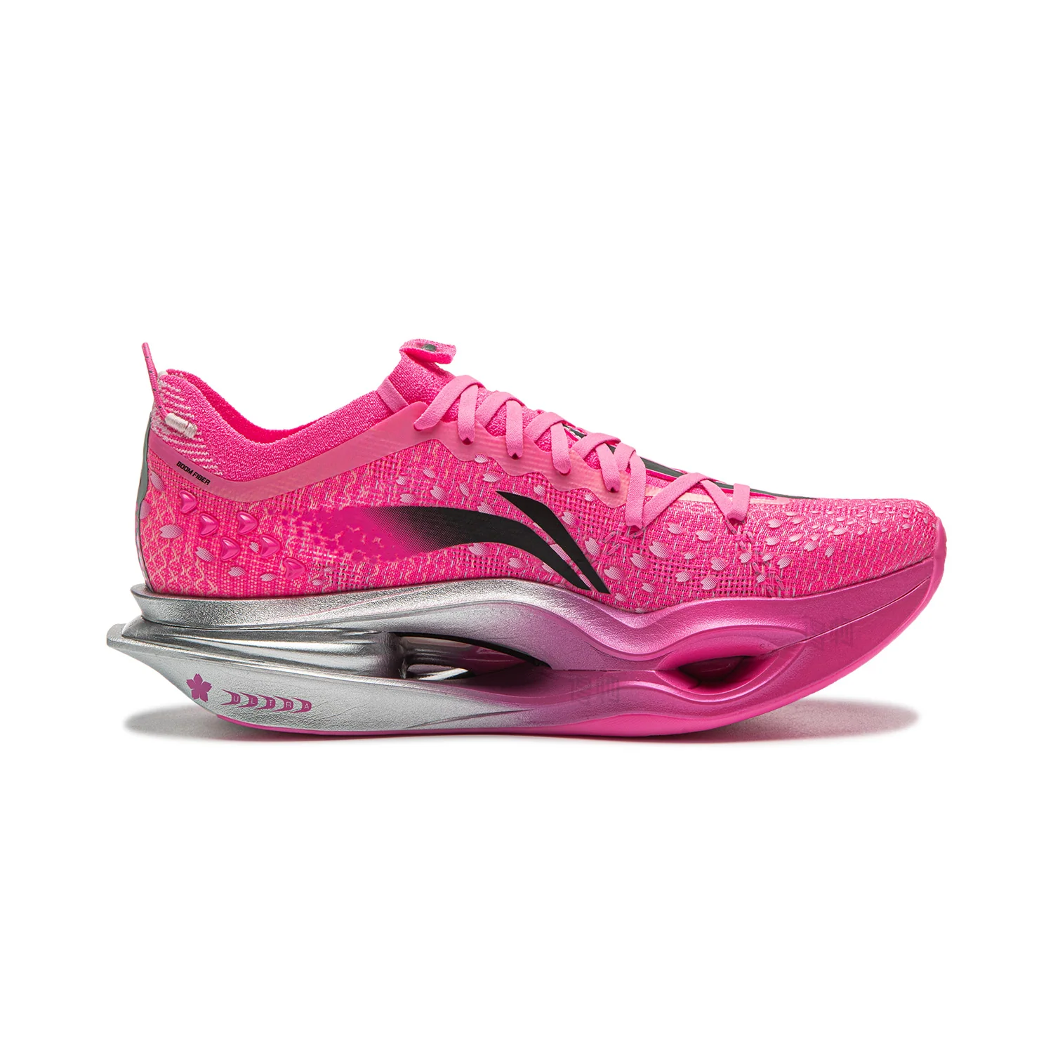 Li Ning Feidian 6 ULTRA Cushioning Slip Resistant Abrasion Resistant Low top Carbon Plate Running Shoes Unisex Pink - Image 2