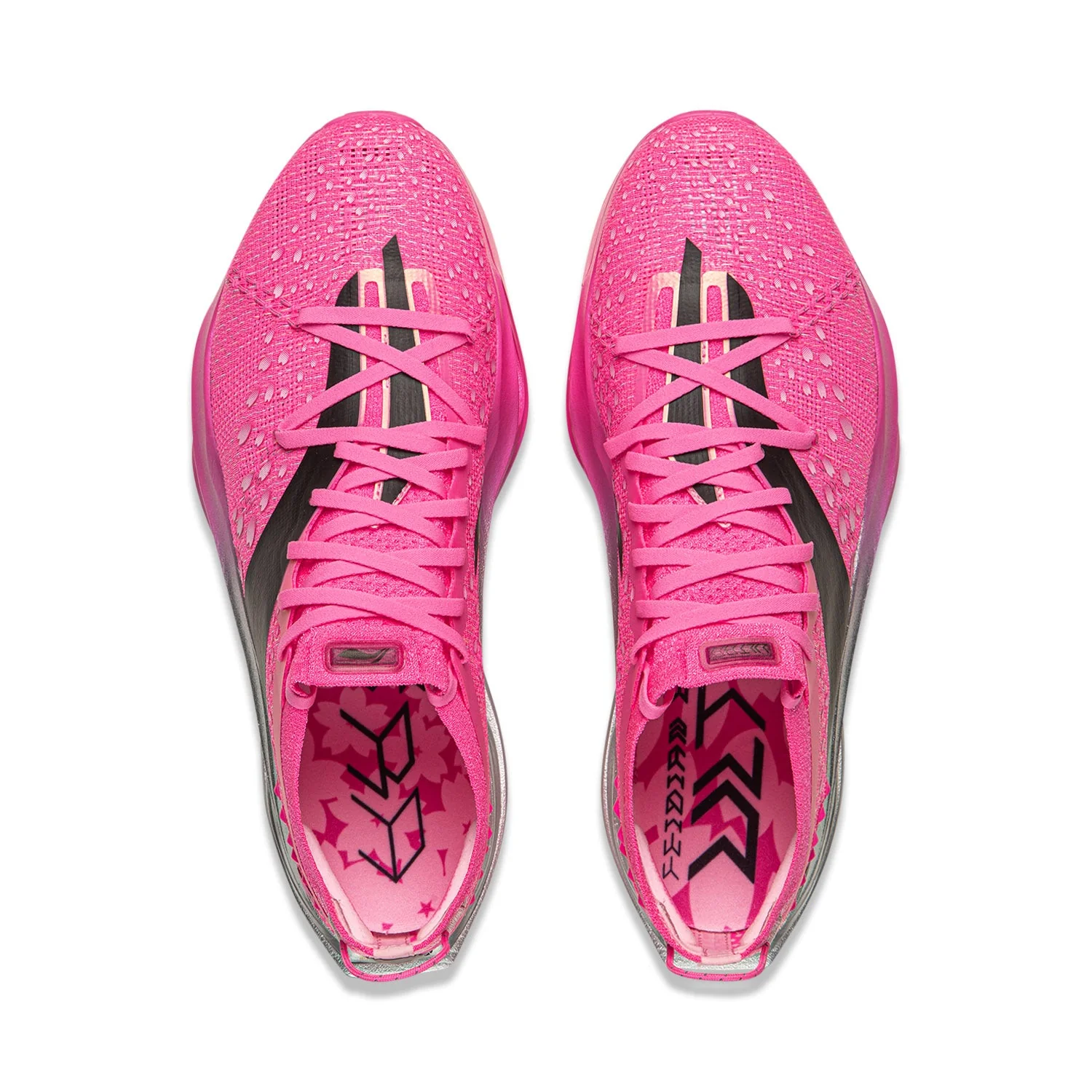 Li Ning Feidian 6 ULTRA Cushioning Slip Resistant Abrasion Resistant Low top Carbon Plate Running Shoes Unisex Pink - Image 4