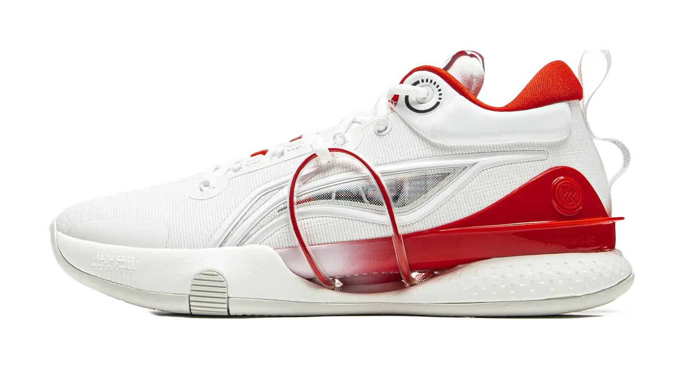 Li-Ning Speed 8 Men's Basketball Shoes - Light Foam, Anti-Slip, Wear-Resistant White/Red