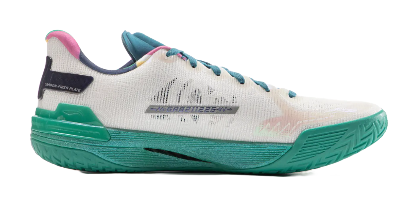 Li Ning Gamma Men's Basketball Shoes Low Top White/Green - Image 3