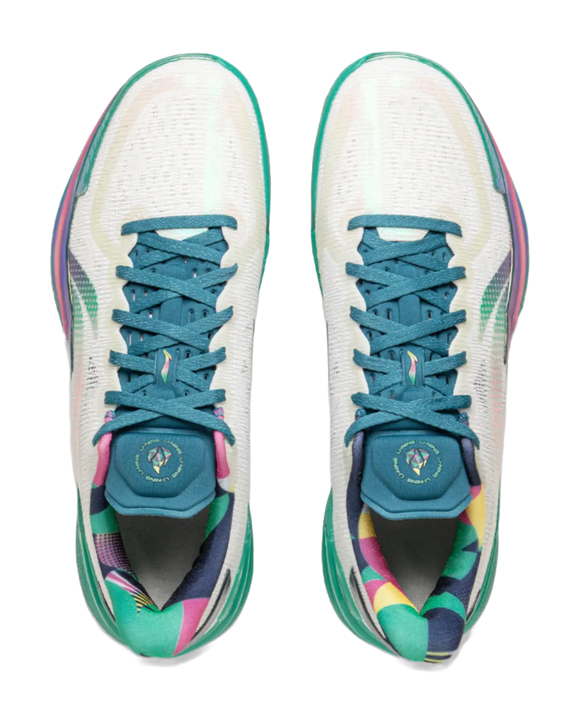 Li Ning Gamma Men's Basketball Shoes Low Top White/Green - Image 5